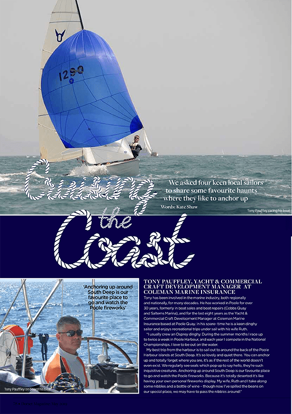 Cruising the Coast Dorset Magazine, May edition ktpr.co.uk